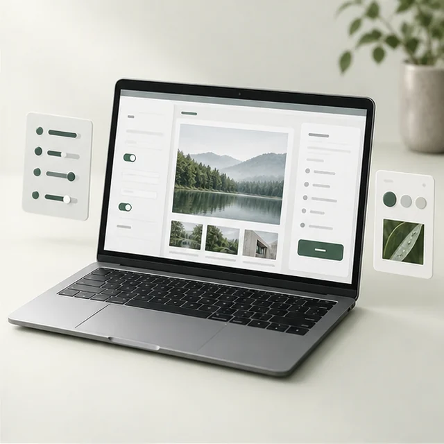 Webサイトの企画と運営を表す画面のイメージ