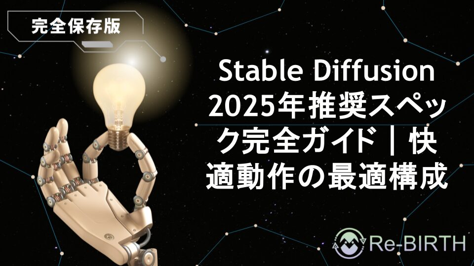 Stable Diffusion 2025年推奨スペック完全ガイド｜快適動作の最適構成