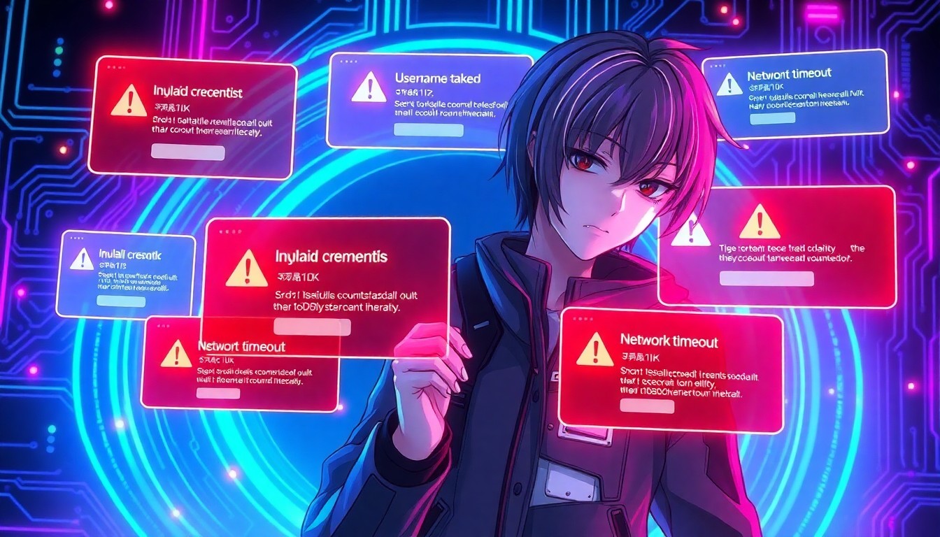 よくあるアカウント作成エラーとその原因