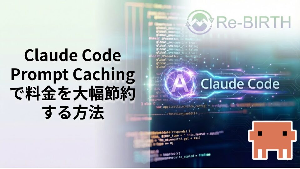 Claude Code Prompt Cachingで料金を大幅節約する方法