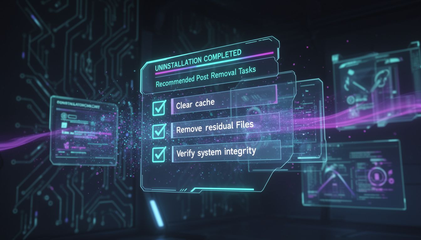 アンインストール後の推奨作業