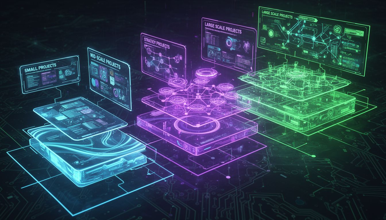 プロジェクト規模別のプロンプト戦略