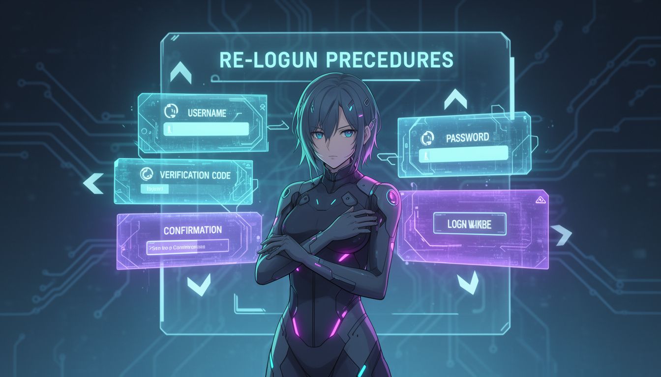 詳細な再ログイン手順