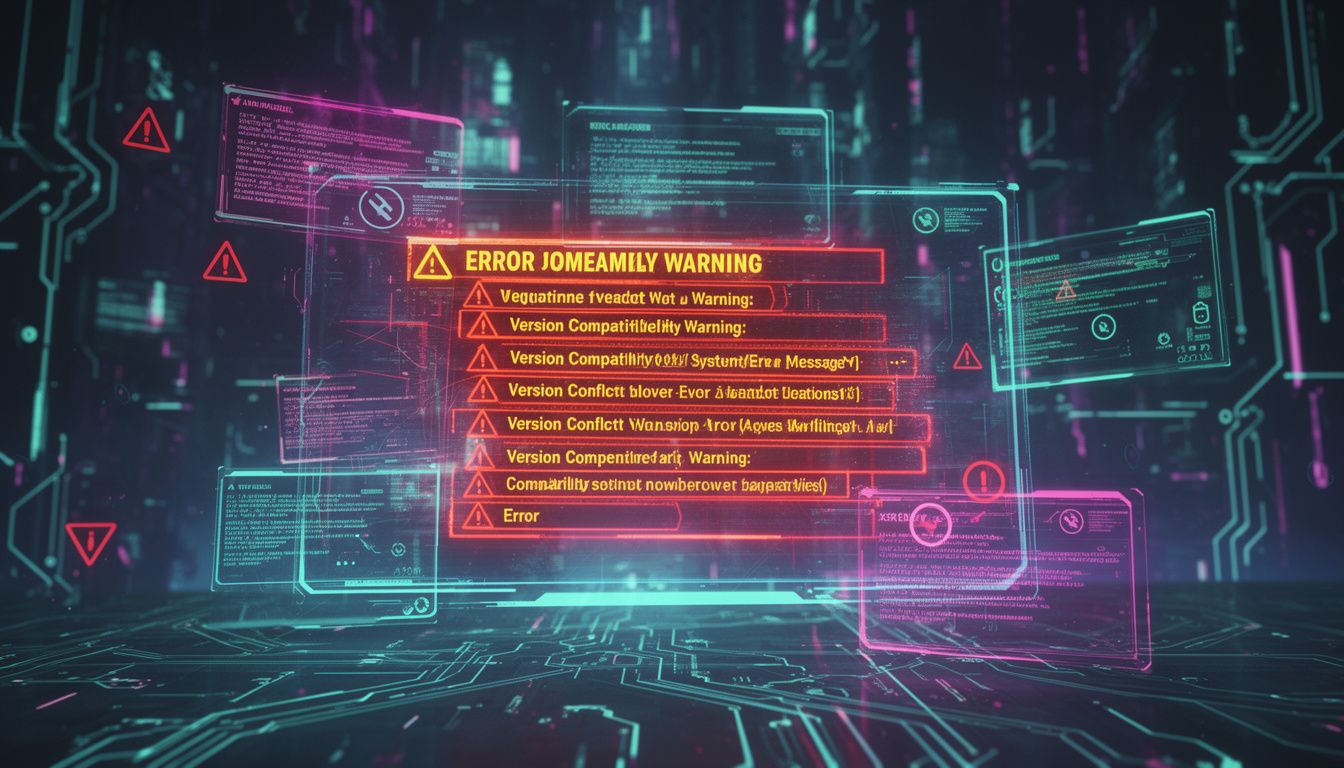 よく遭遇するバージョン競合エラーメッセージと原因
