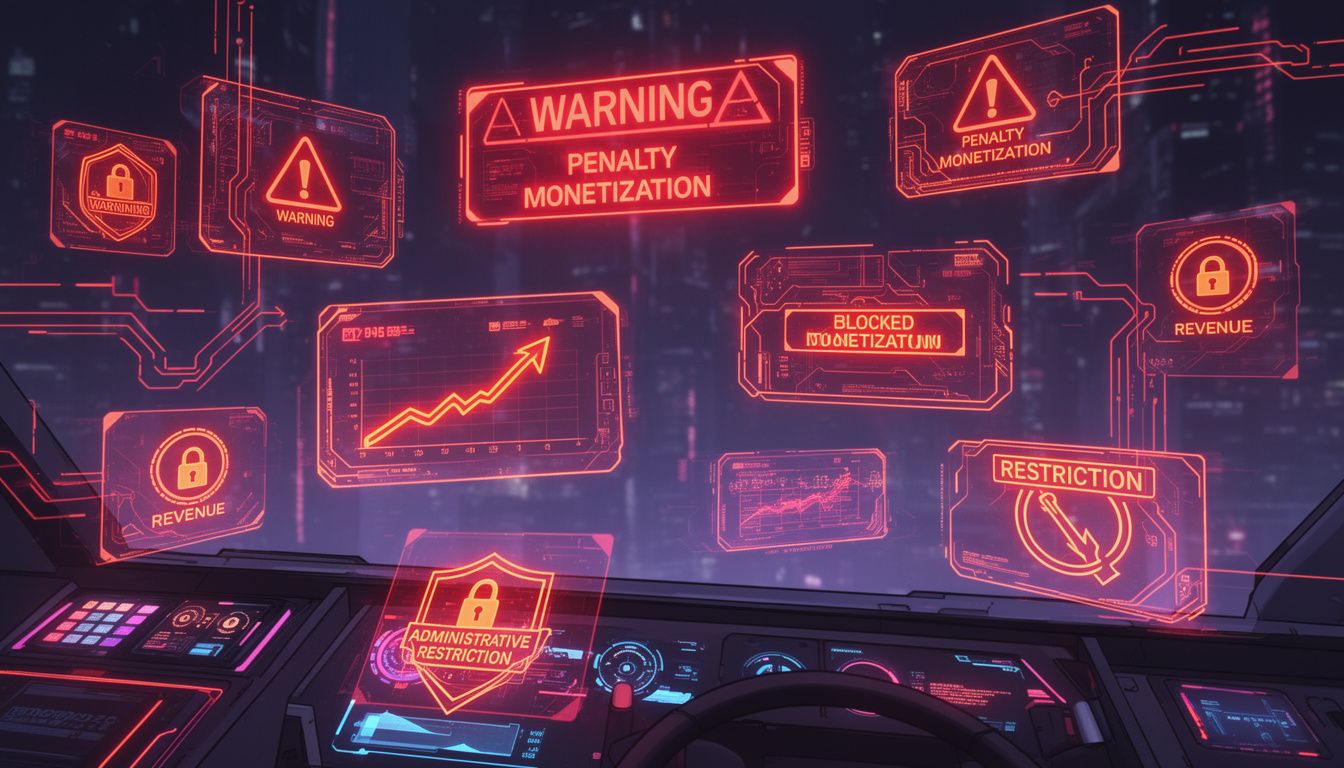 違反時のペナルティと収益化への影響