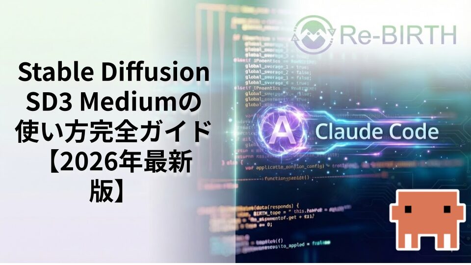 Sd3 Stable Diffusion SD3 Mediumの使い方完全ガイド【2026年最新版】