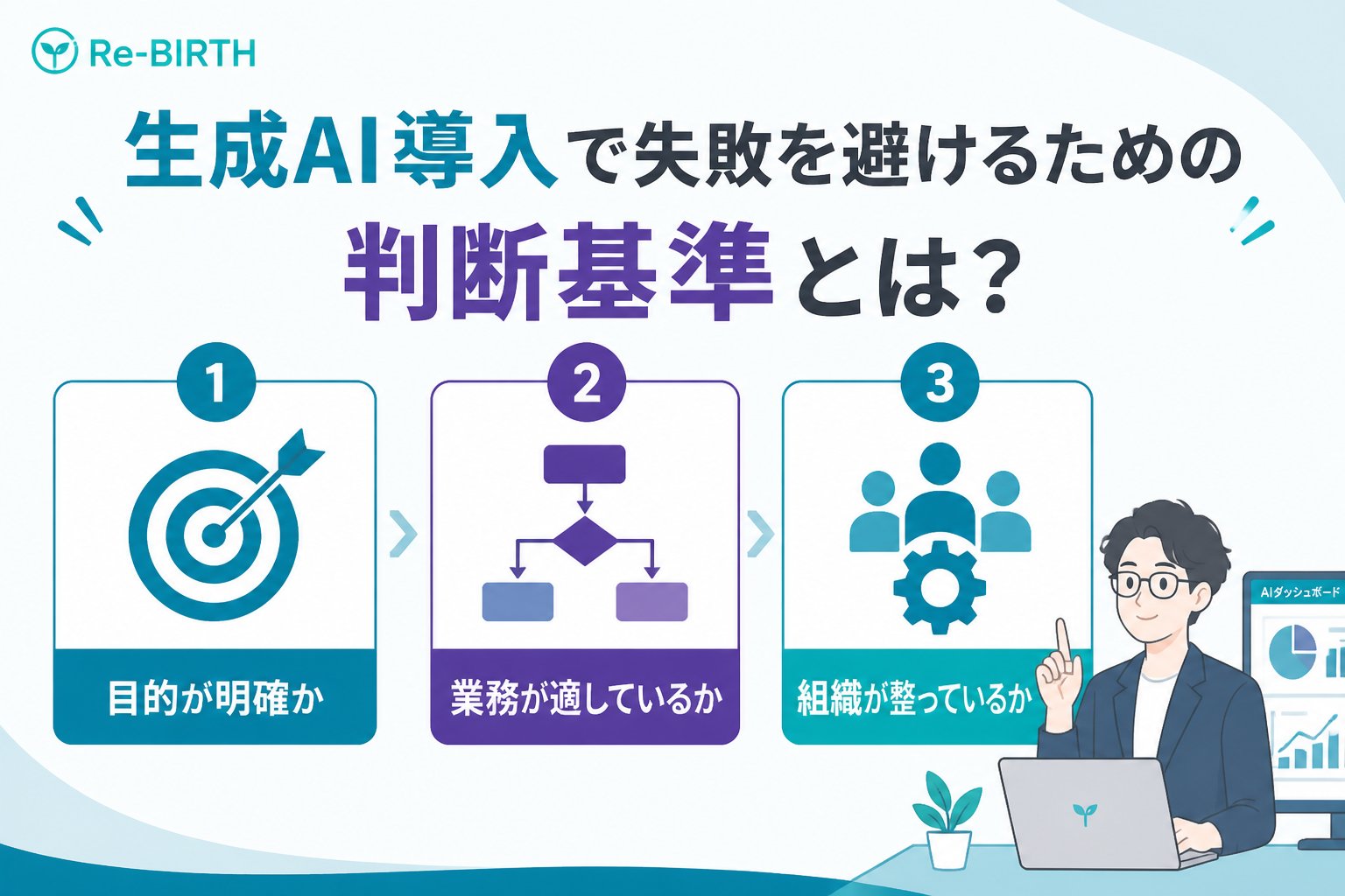 AI組織化 生成AI導入で失敗を避けるための判断基準とは？