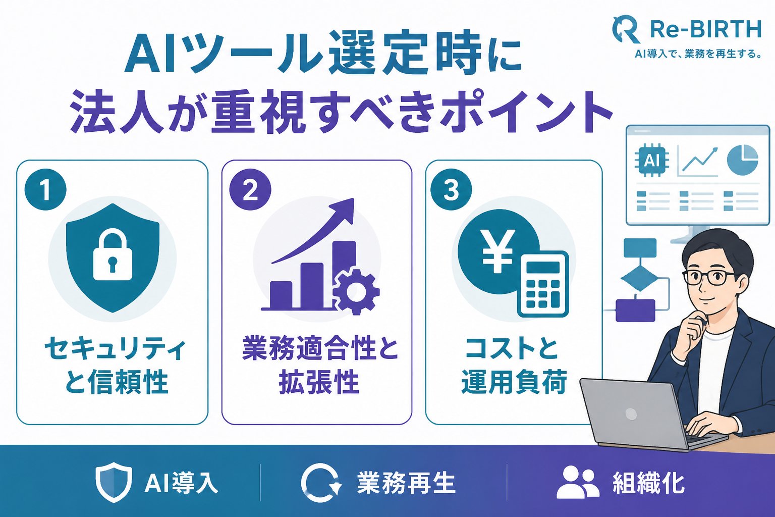 AI導入の失敗回避 AIツール選定時に法人が重視すべきポイント