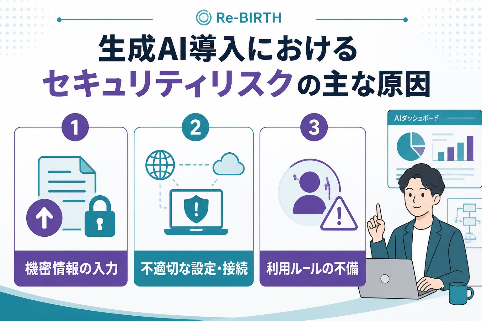 AI導入の失敗回避 生成AI導入におけるセキュリティリスクの主な原因