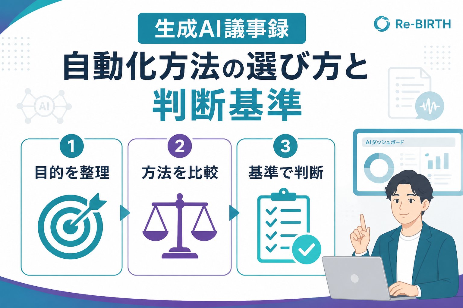 生成AI活用 生成AI議事録自動化方法の選び方と判断基準