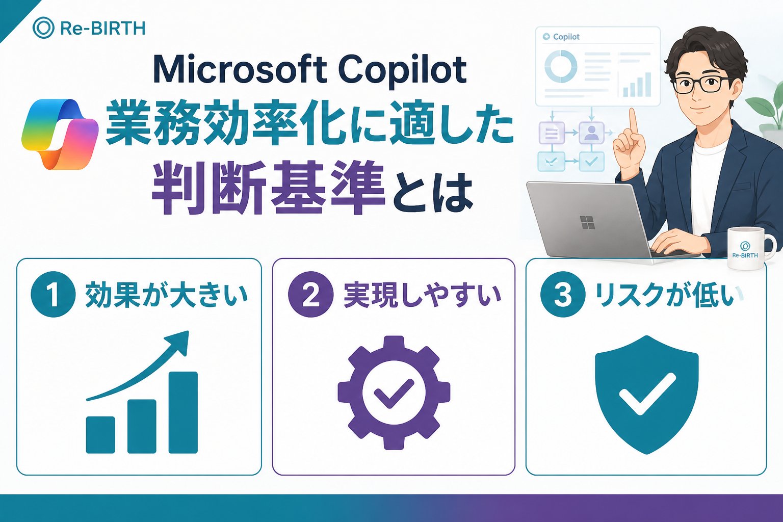 生成AI活用 MicrosoftCopilot業務効率化に適した判断基準とは
