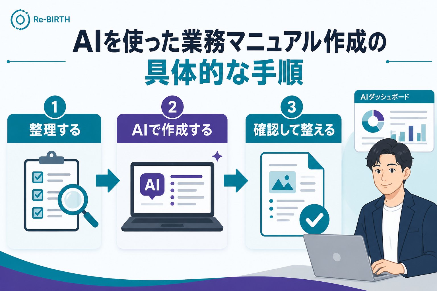 業務改善 AIを使った業務マニュアル作成の具体的な手順