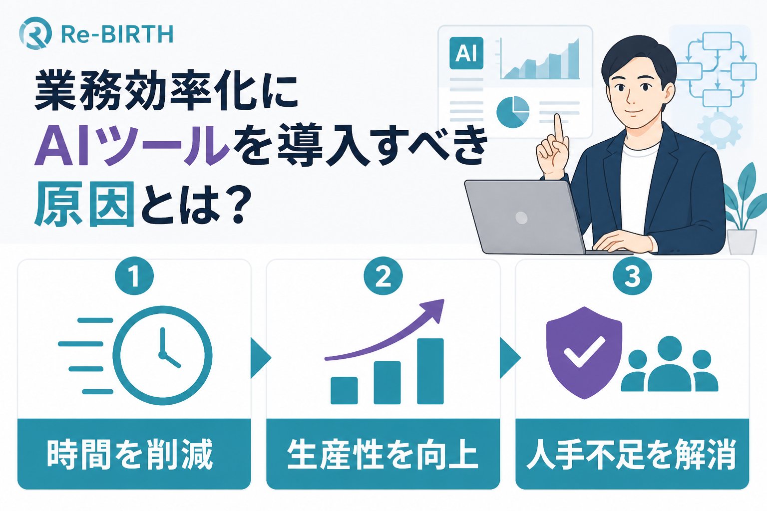 業務改善 業務効率化にAIツールを導入すべき原因とは？