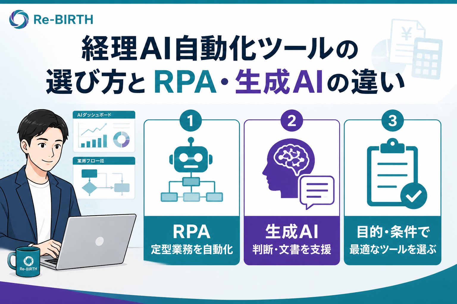 業務改善 経理AI自動化ツールの選び方とRPA・生成AIの違い