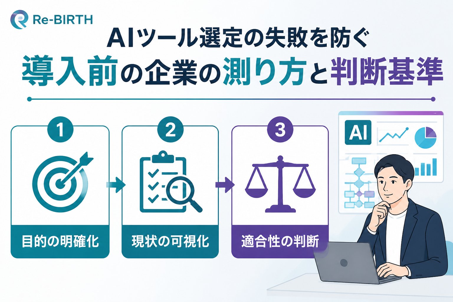 AI導入の失敗回避 AIツール選定導入前の企業測り方に必要な判断基準