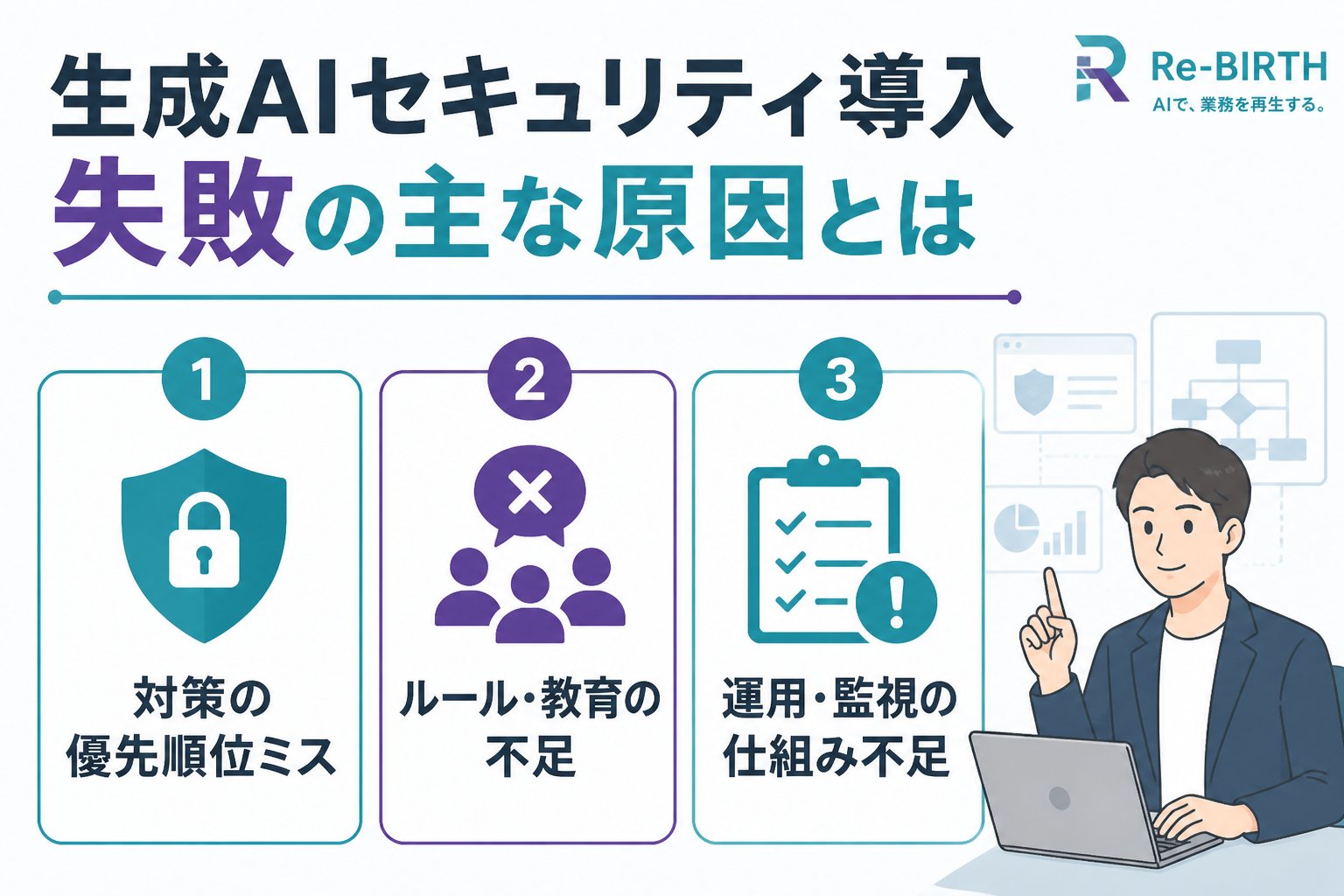 AI導入の失敗回避 生成AIセキュリティ導入失敗の主な原因とは
