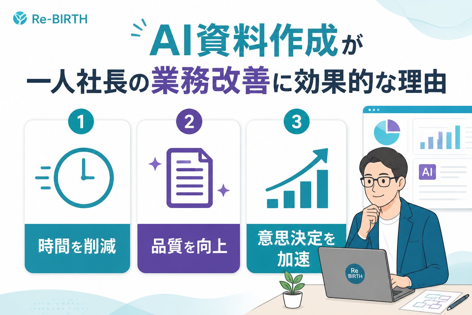 生成AI活用 AI資料作成が一人社長の業務改善に効果的な理由