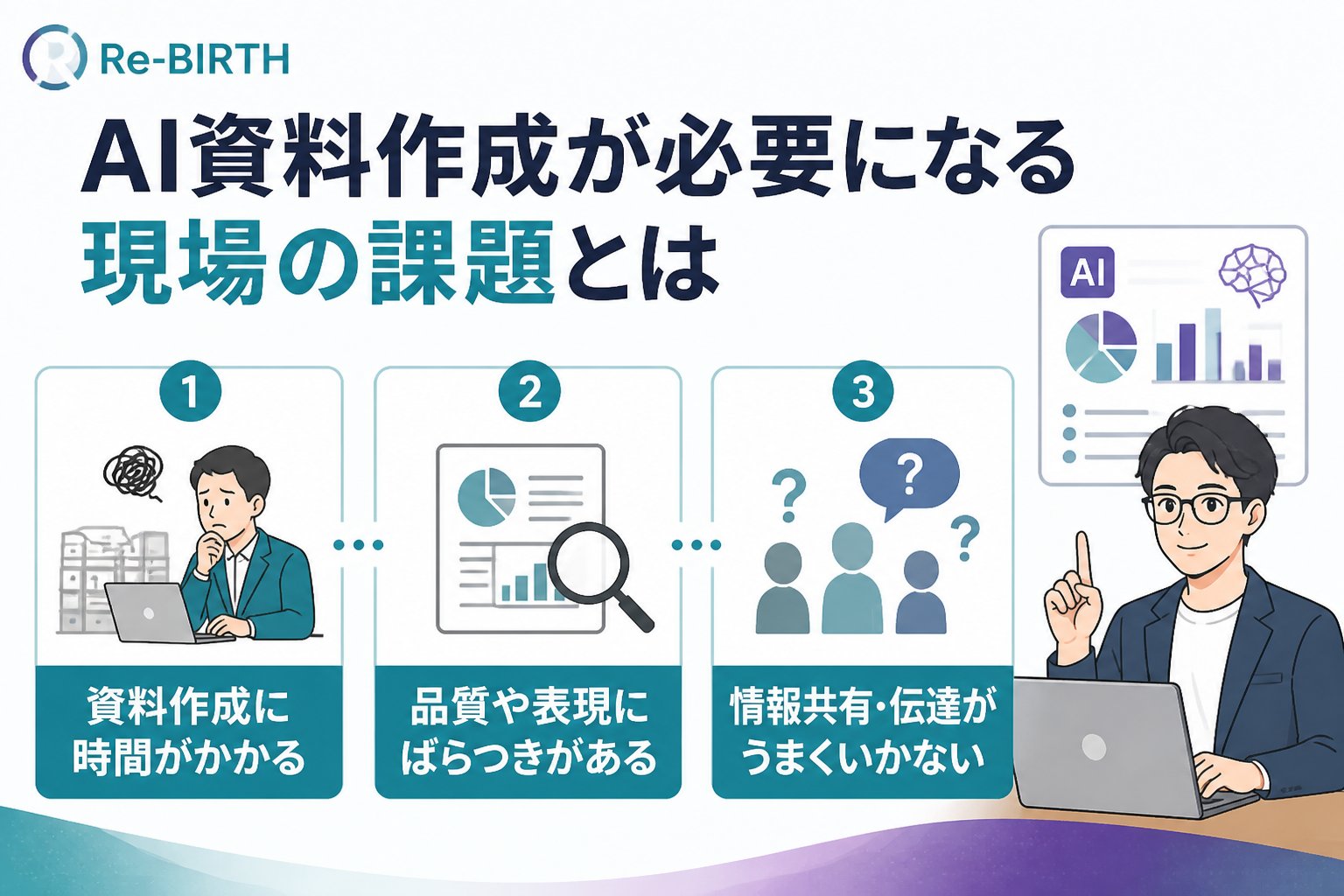 生成AI活用 AI資料作成が必要になる現場の課題とは