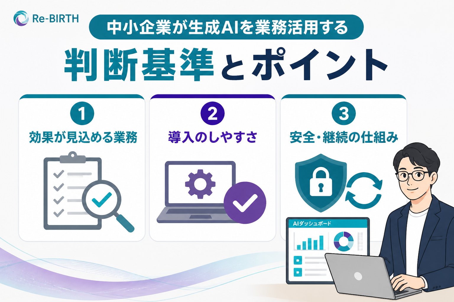 生成AI活用 中小企業が生成AIを業務活用する判断基準とポイント
