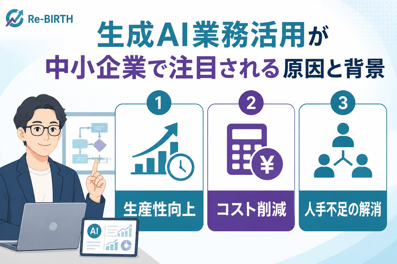 生成AI活用 生成AI業務活用が中小企業で注目される原因と背景