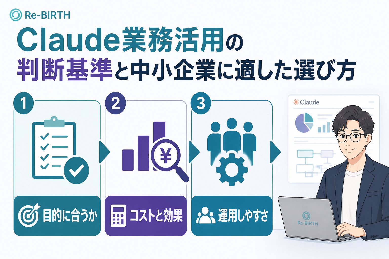 生成AI活用 Claude業務活用の判断基準と中小企業に適した選び方