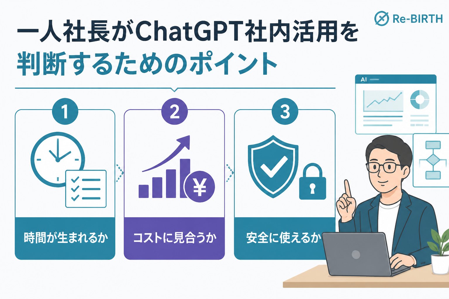 生成AI活用 一人社長がChatGPT社内活用を判断するためのポイント