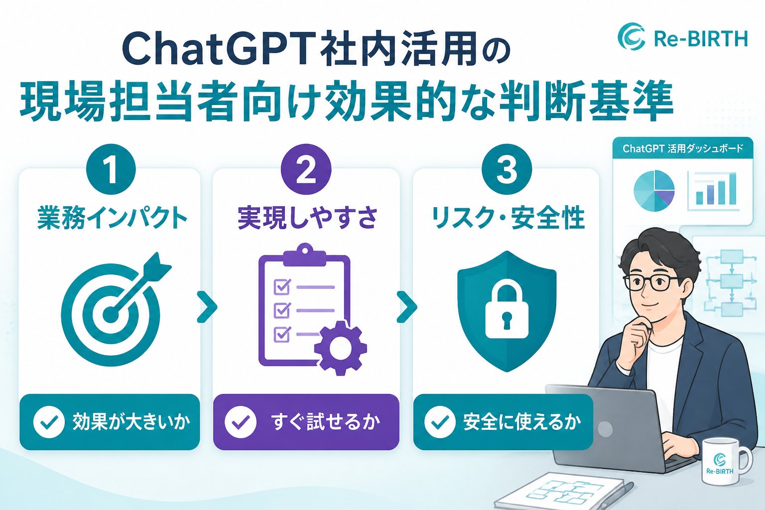 生成AI活用 ChatGPT社内活用の現場担当者向け効果的な判断基準