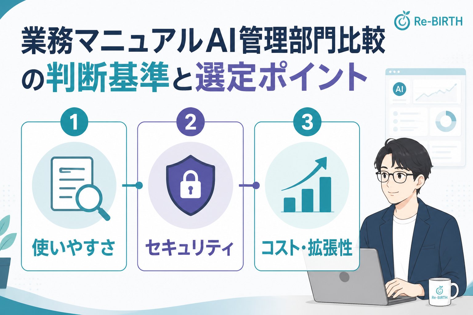 業務改善 業務マニュアルAI管理部門比較の判断基準と選定ポイント