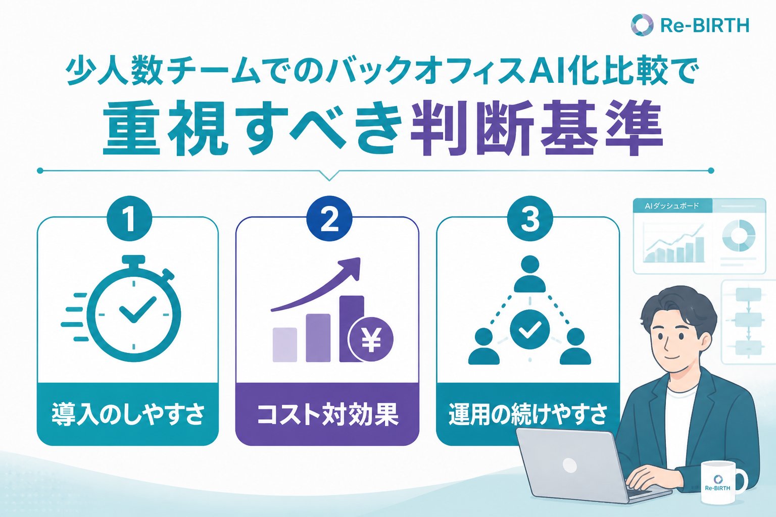 業務改善 少人数チームでのバックオフィスAI化比較で重視すべき判断基準