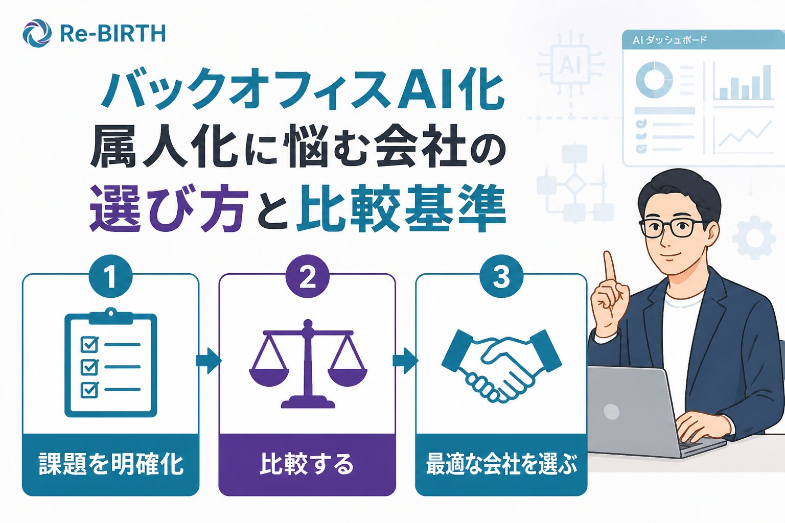 業務改善 バックオフィスAI化属人化に悩む会社の選び方と比較基準