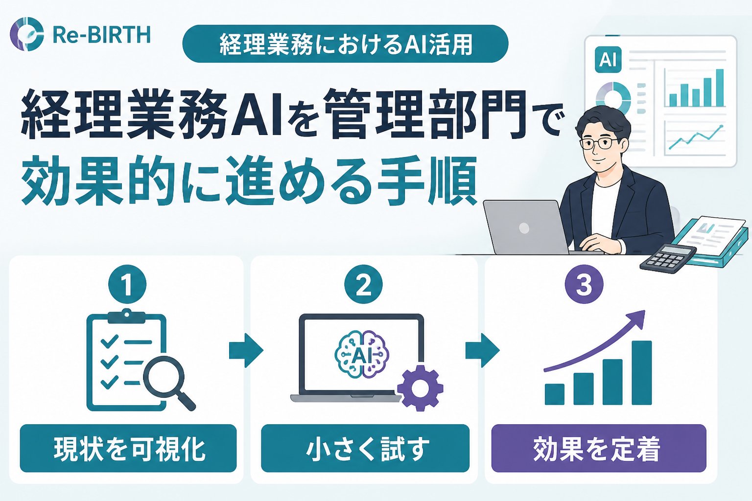 業務改善 経理業務AI管理部門での効果的な進め方手順