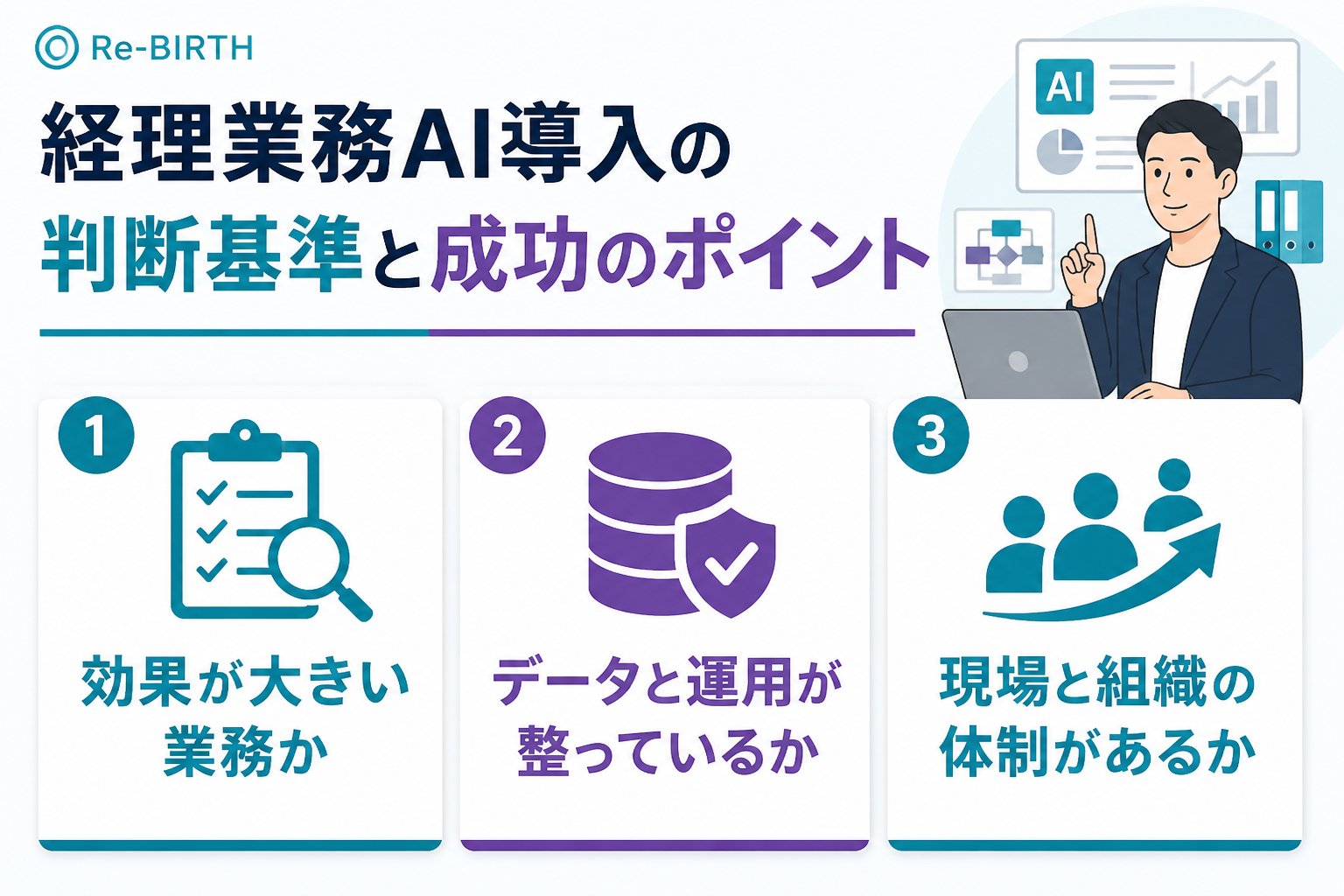 業務改善 経理業務AI導入の判断基準と成功のポイント