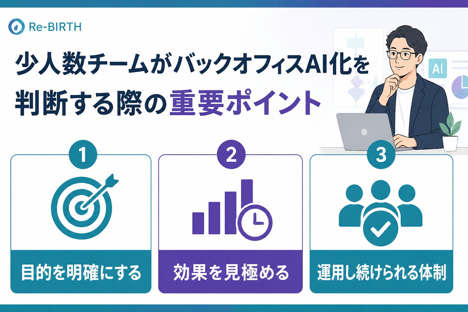 業務改善 少人数チームがバックオフィスAI化を判断する際の重要ポイント