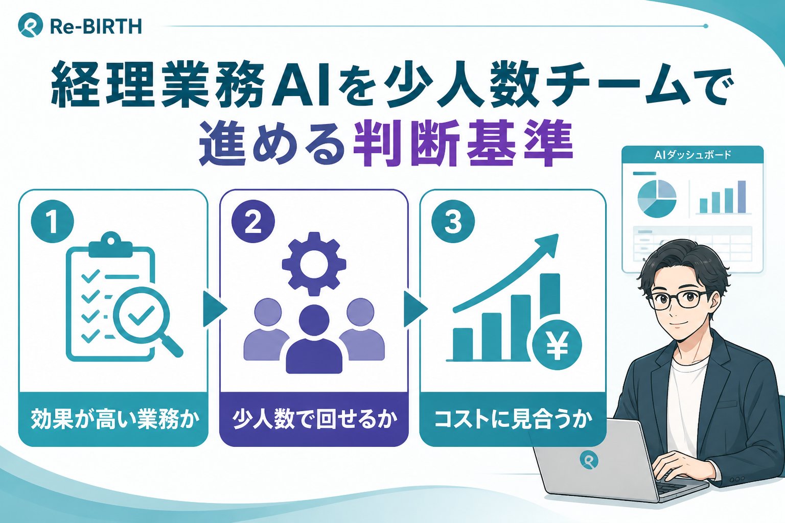 業務改善 経理業務AI少人数チームでの進め方の判断基準