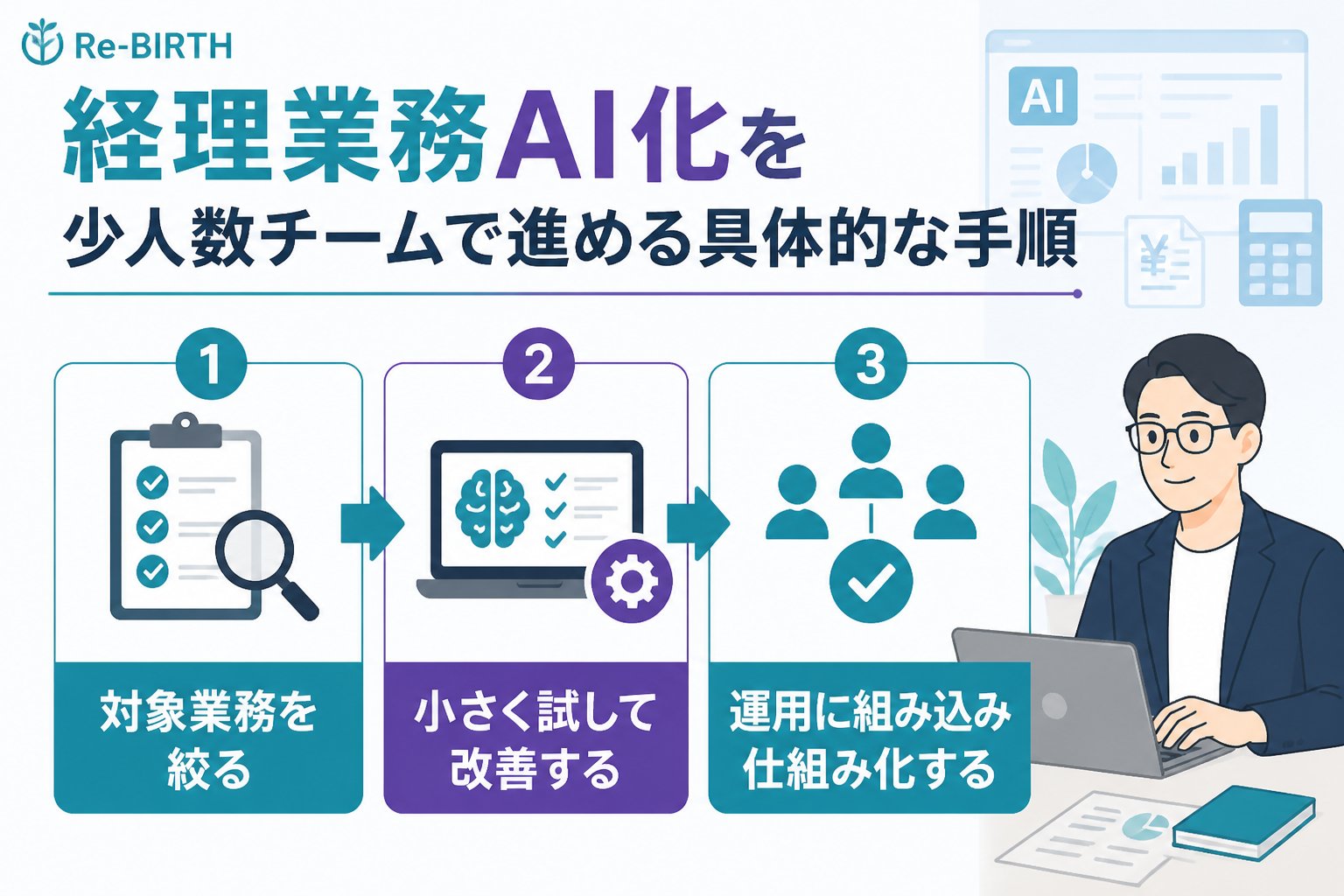 業務改善 経理業務AI化を少人数チームで進める具体的な手順
