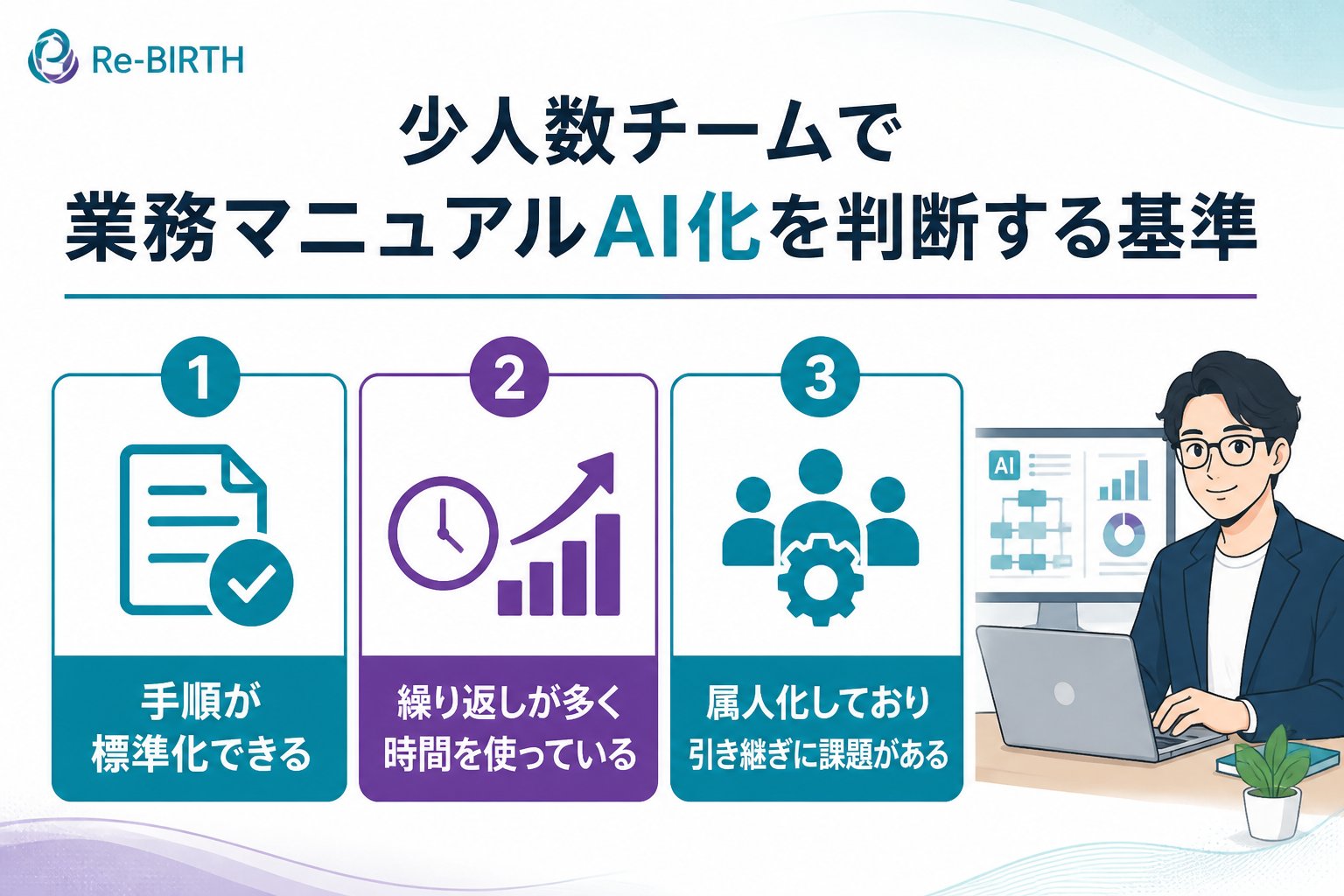 業務改善 少人数チームで業務マニュアルAI化を判断する基準