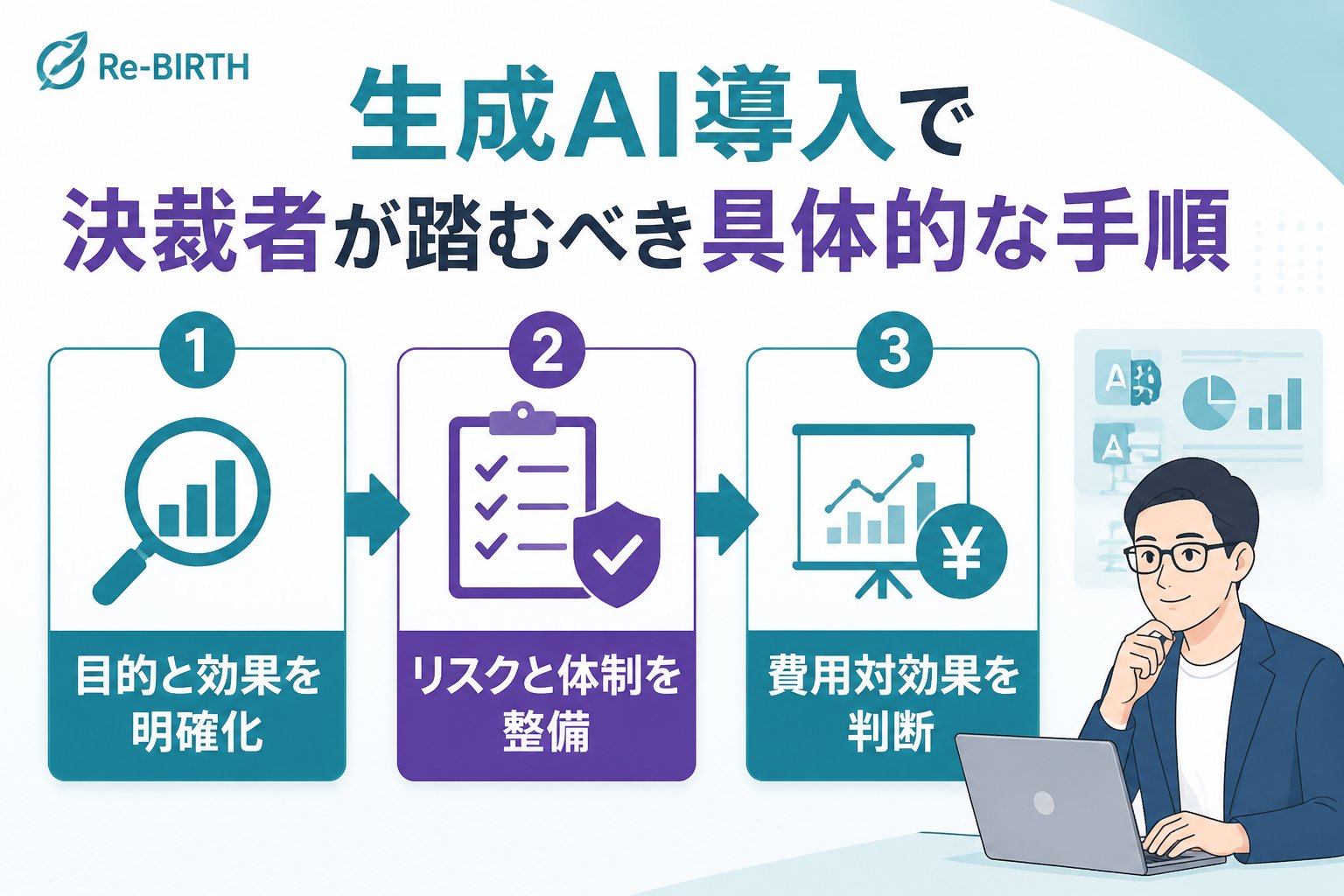 AI導入の失敗回避 生成AI導入で決裁者が踏むべき具体的な手順