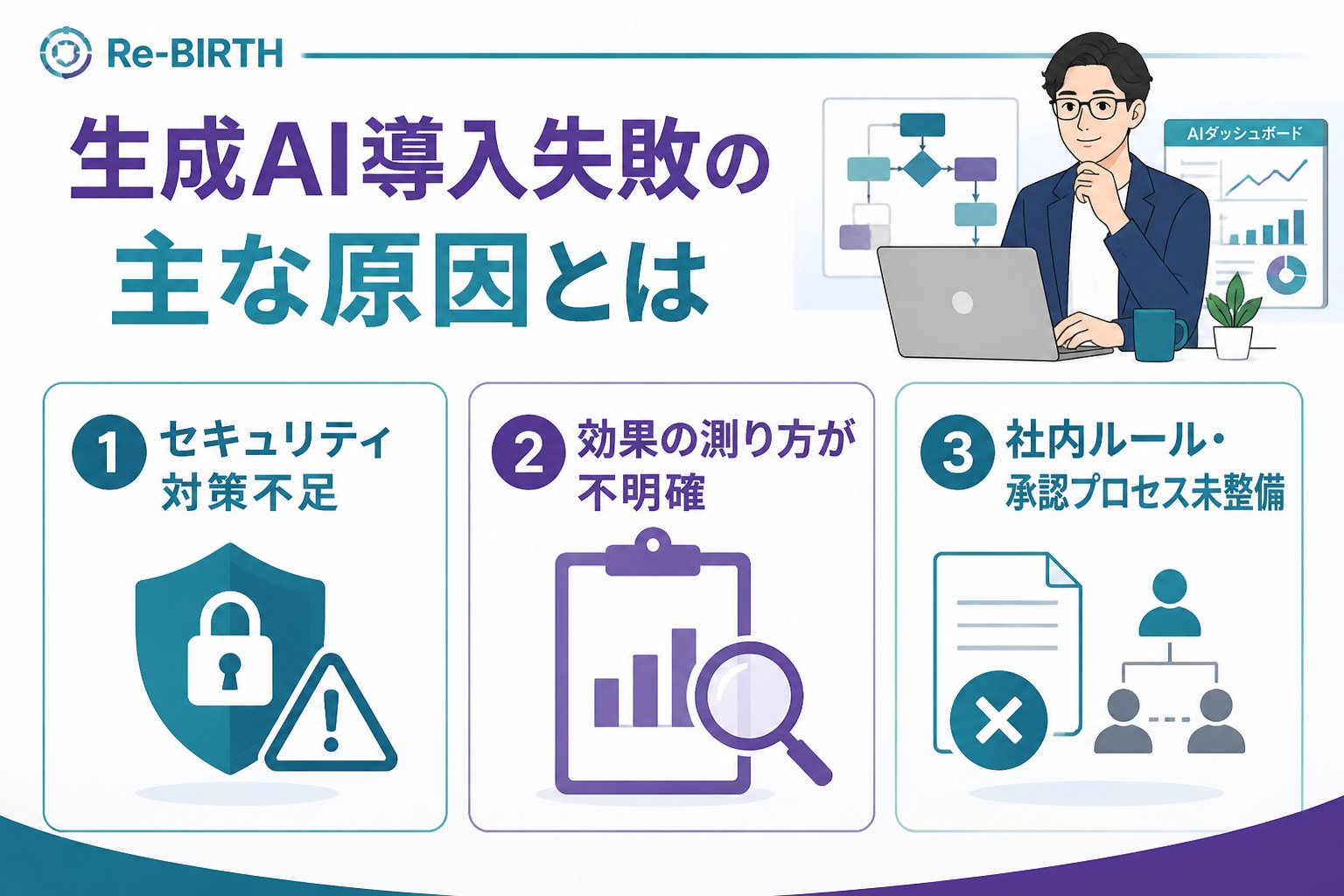 AI導入の失敗回避 生成AI導入失敗の主な原因とは