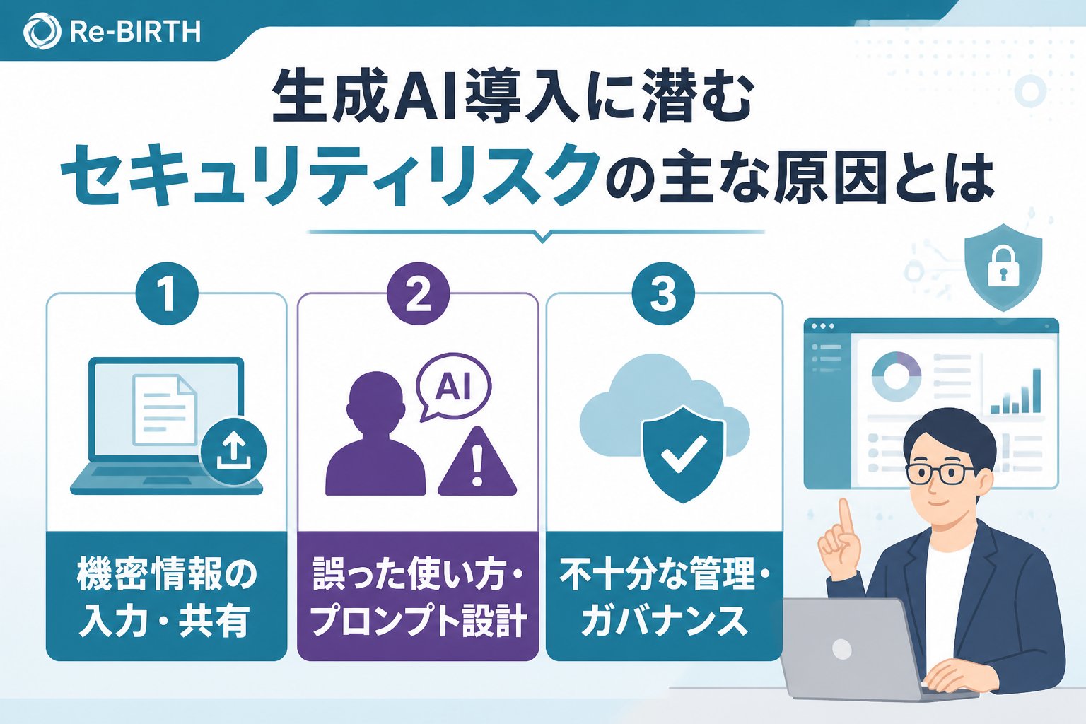 AI導入の失敗回避 生成AI導入に潜むセキュリティリスクの主な原因とは
