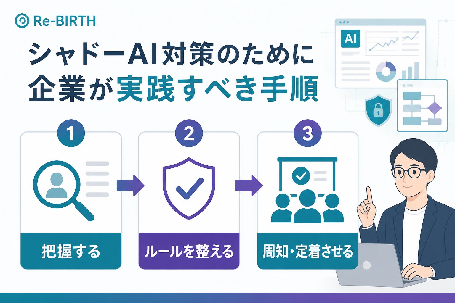 AI導入の失敗回避 シャドーAI対策のために企業が実践すべき手順