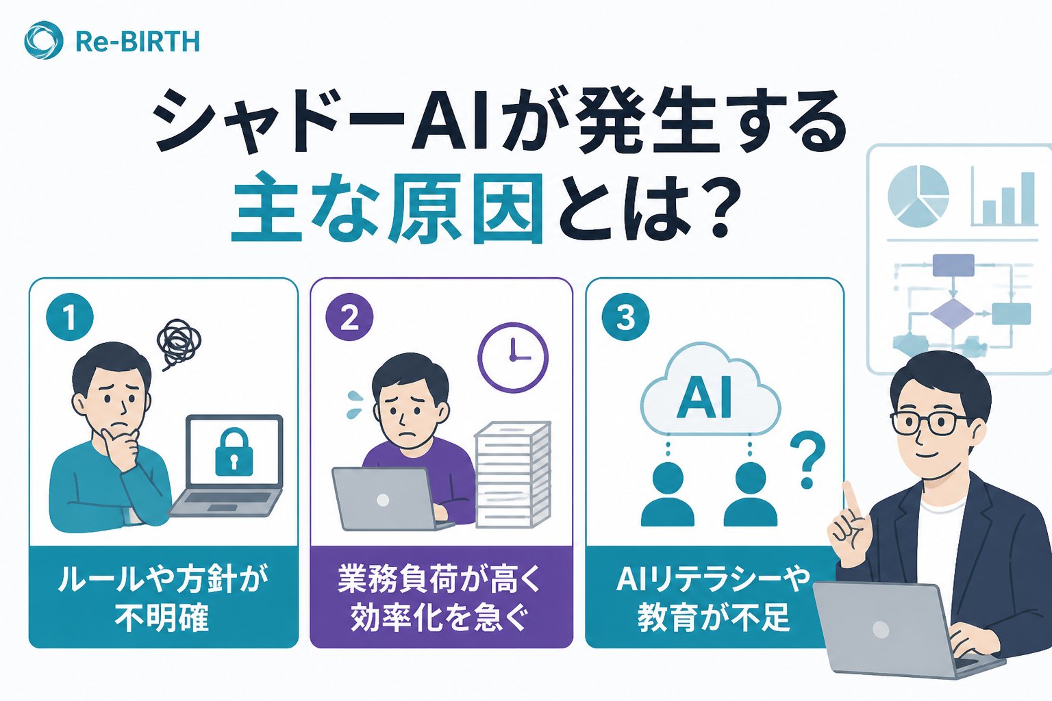 AI導入の失敗回避 シャドーAIが発生する主な原因とは?