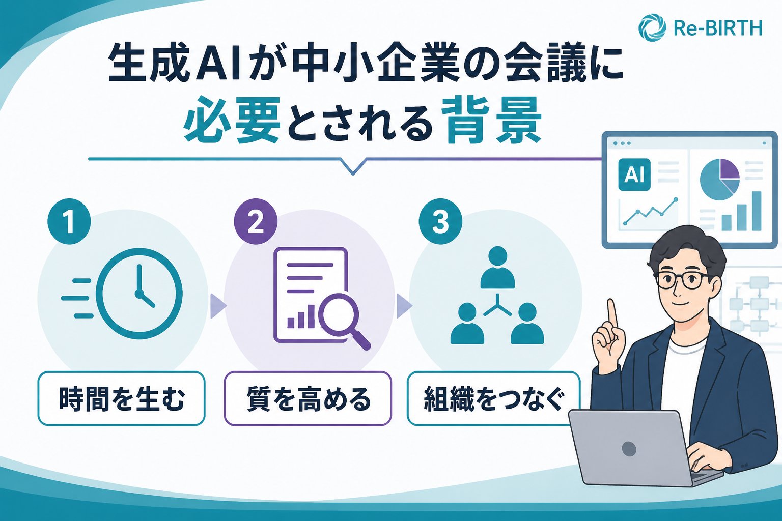 生成AI活用 生成AIが中小企業の会議に必要とされる背景