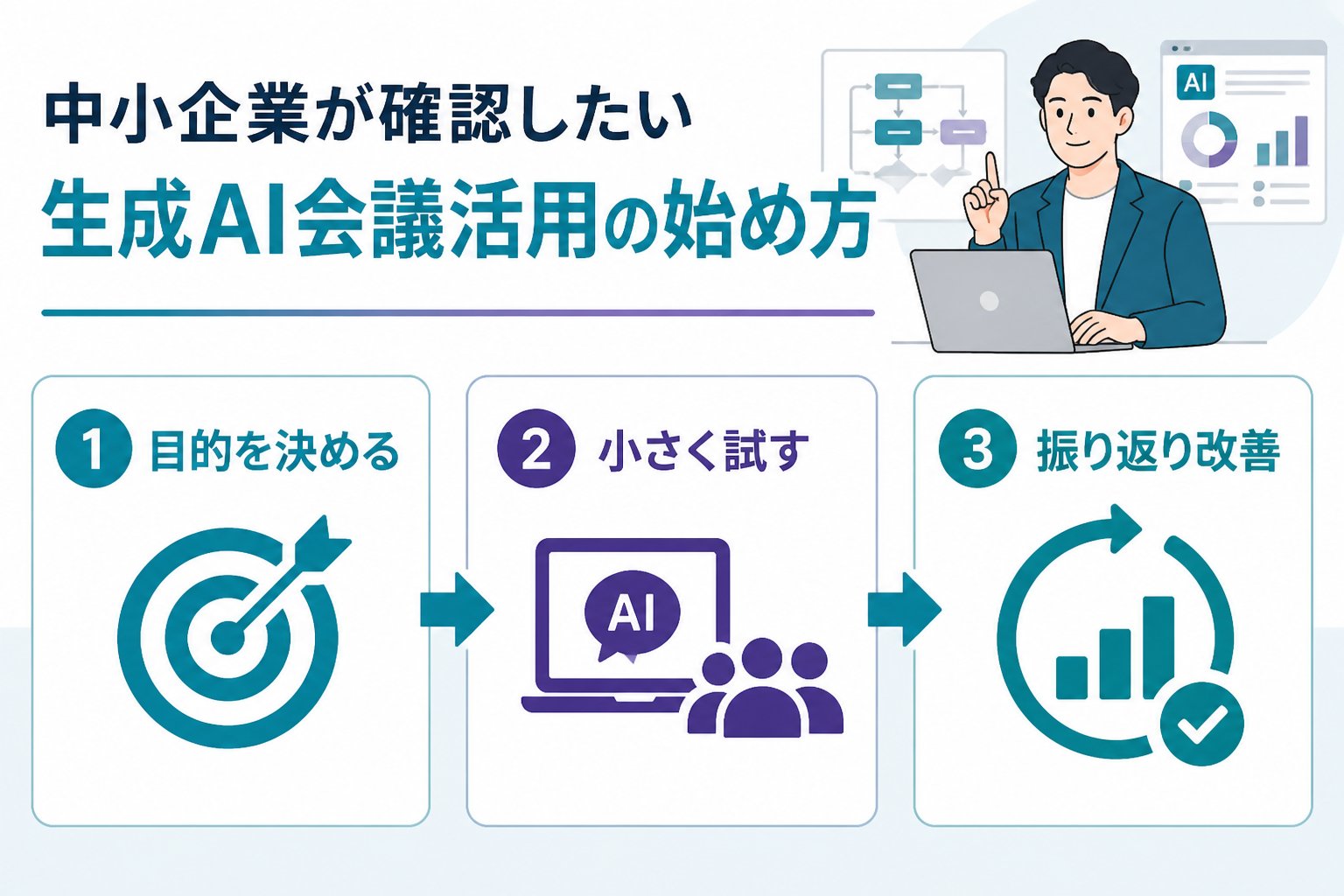 生成AI活用 中小企業が確認したい生成AI会議活用の始め方