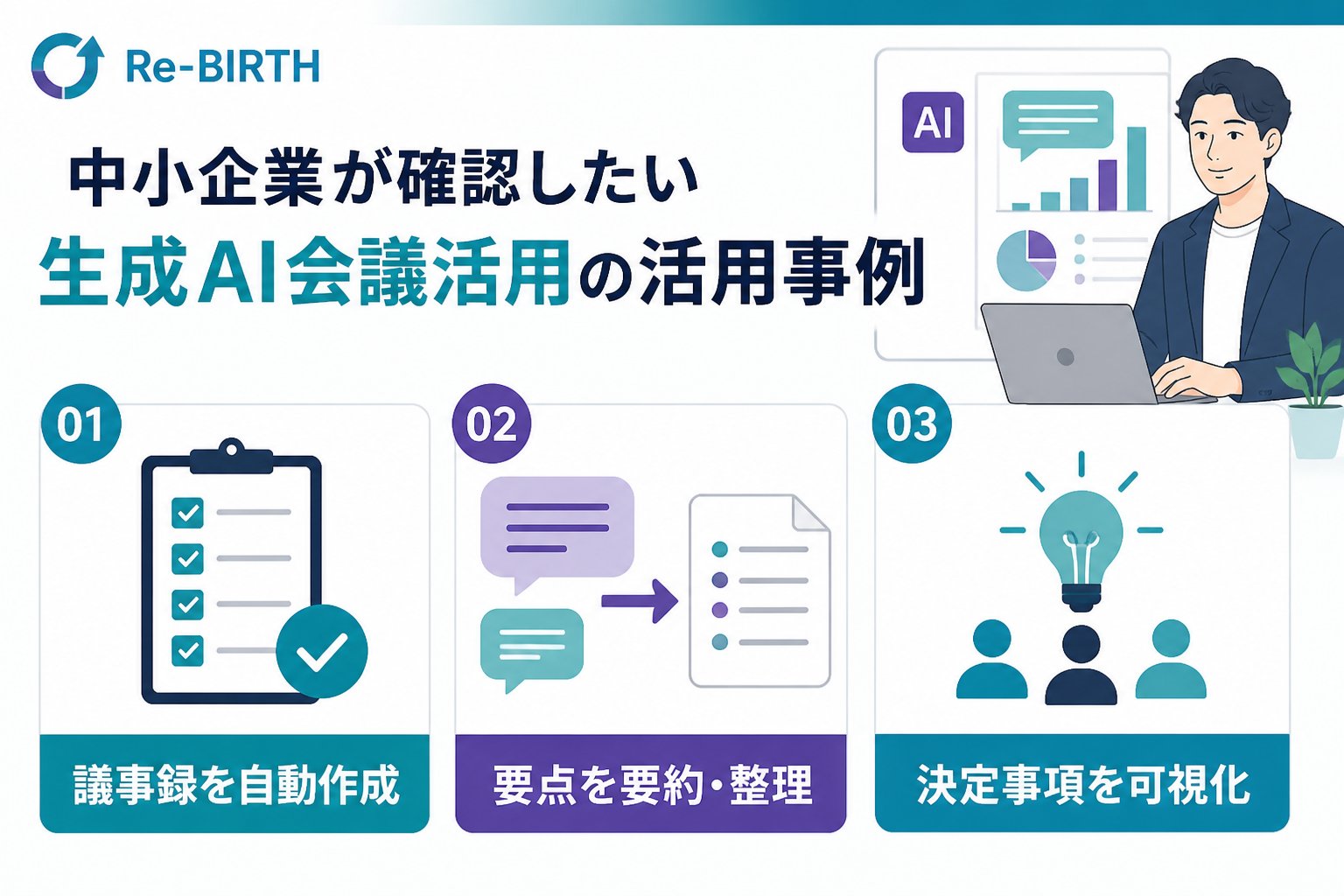 生成AI活用 中小企業が確認したい生成AI会議活用の活用事例