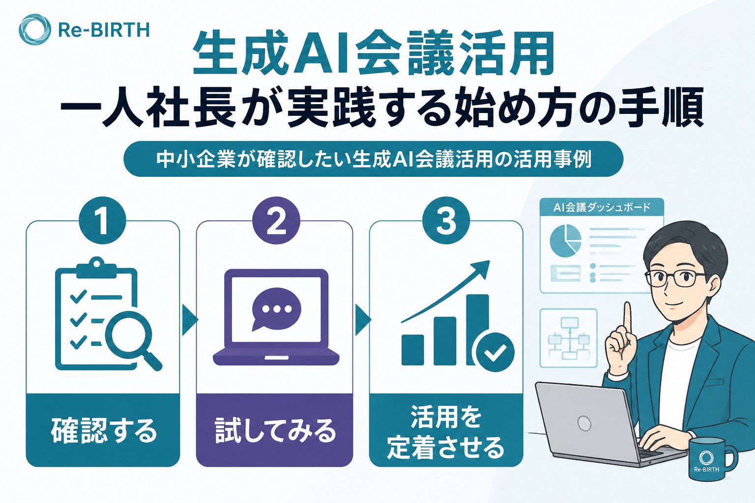 生成AI活用 生成AI会議活用一人社長が実践する始め方の手順