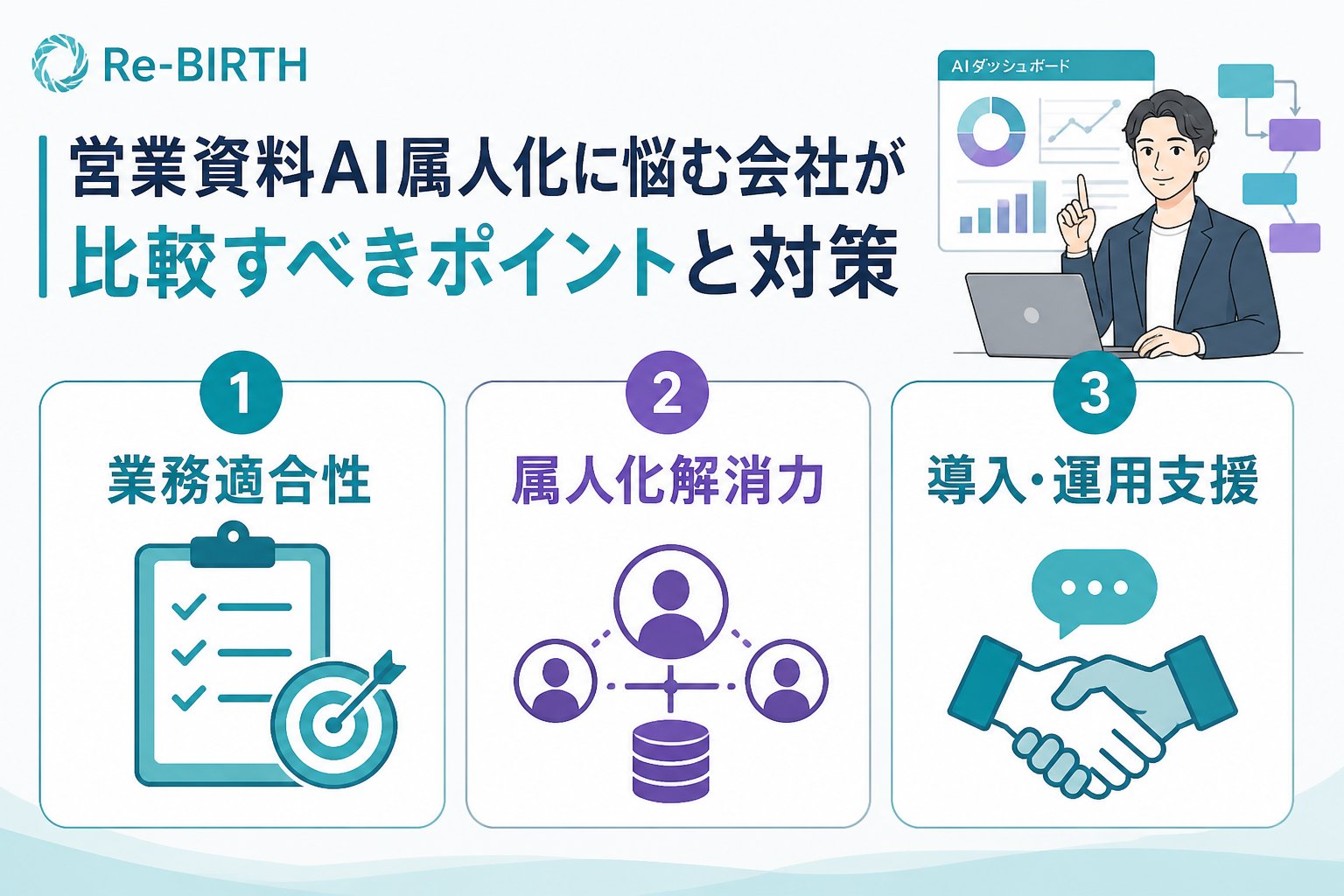 業務改善 営業資料AI属人化に悩む会社が比較すべきポイントと対策