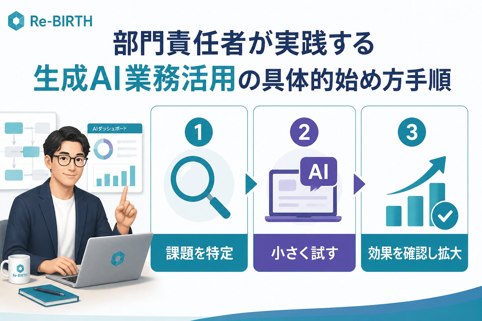 生成AI活用 部門責任者が実践する生成AI業務活用の具体的始め方手順