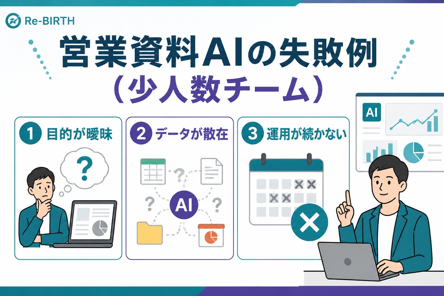 業務改善 営業資料AIの失敗例（少人数チーム）