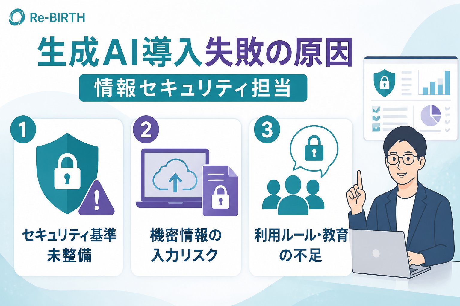 AI導入の失敗回避 生成AI導入失敗の原因（情報セキュリティ担当）