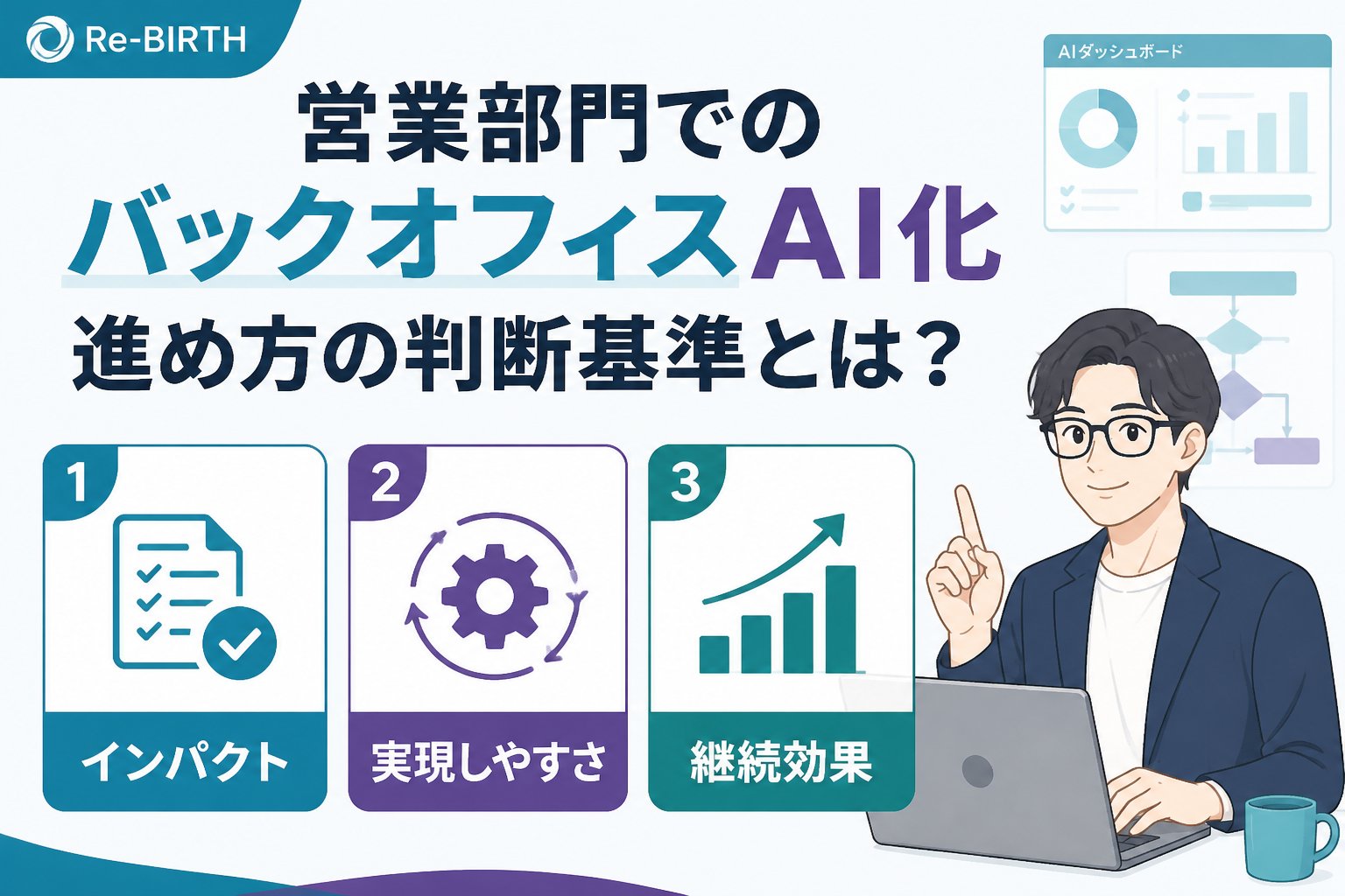 業務改善 営業部門でのバックオフィスAI化進め方の判断基準とは?